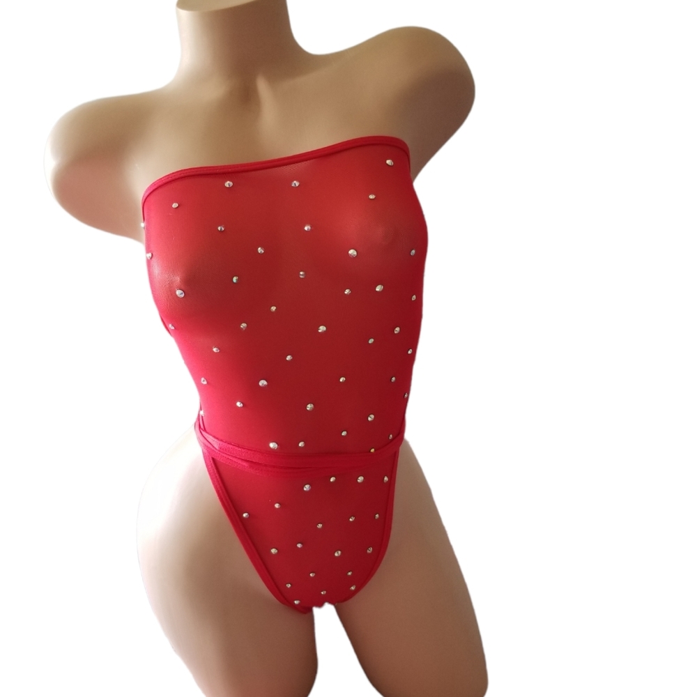 Mesh backout bodysuit stripper outfit.  Ready to ship